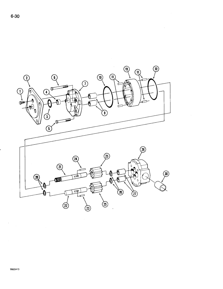 Схема запчастей Case IH 9210 - (6-030) - TRANSMISSION ASSEMBLY, LUBRICATION PUMP (CONTD) (06) - POWER TRAIN