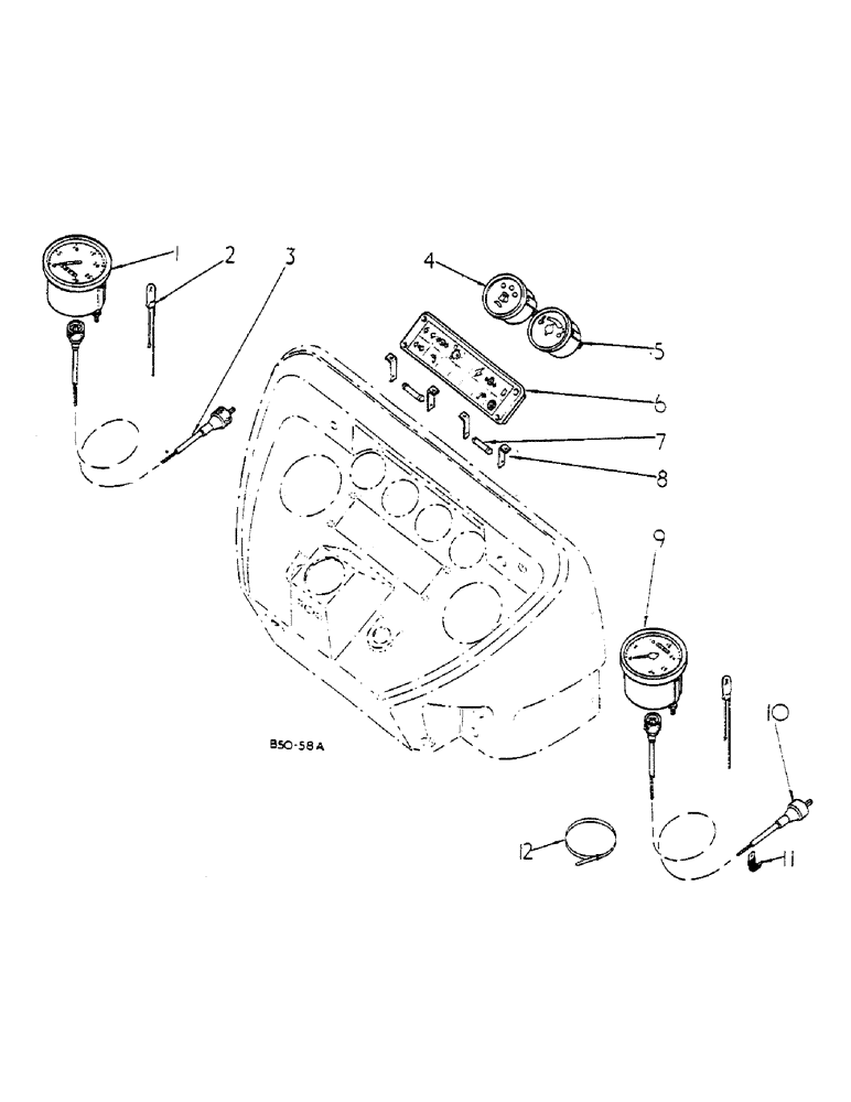 Схема запчастей Case IH 684 - (11-004) - INSTRUMENTS Instruments