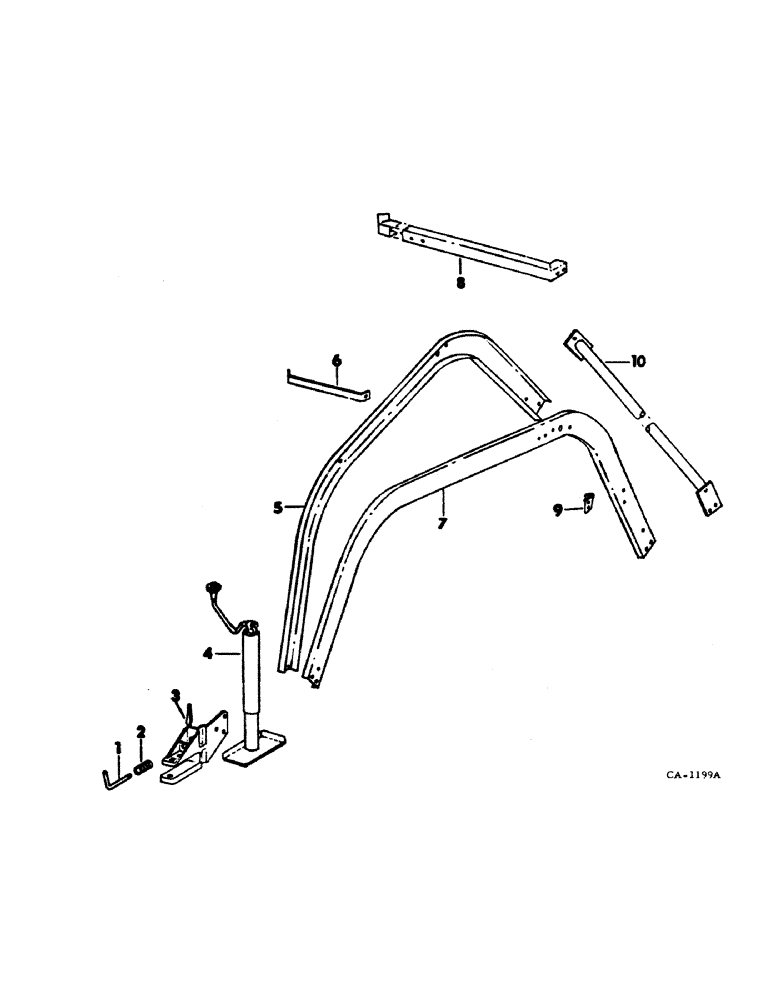 Схема запчастей Case IH 35 - (D-03) - MAIN FRAME, HITCH AND JACK 