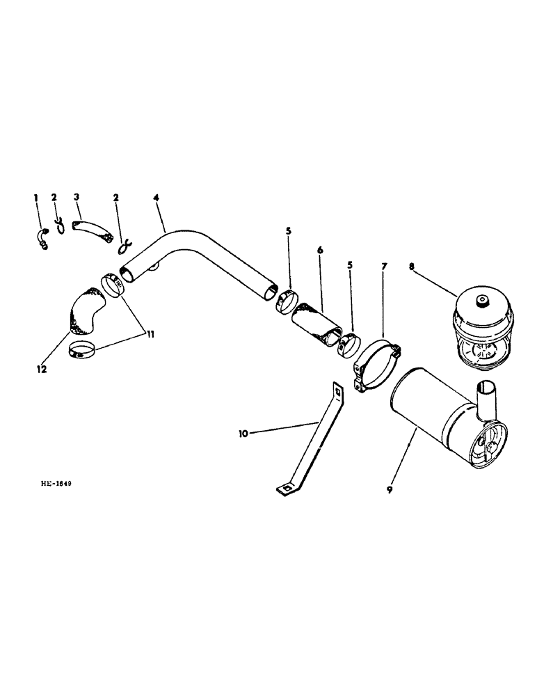 Схема запчастей Case IH 375 - (E-20) - FUEL SYSTEM, AIR CLEANER CONNECTIONS (02) - FUEL SYSTEM