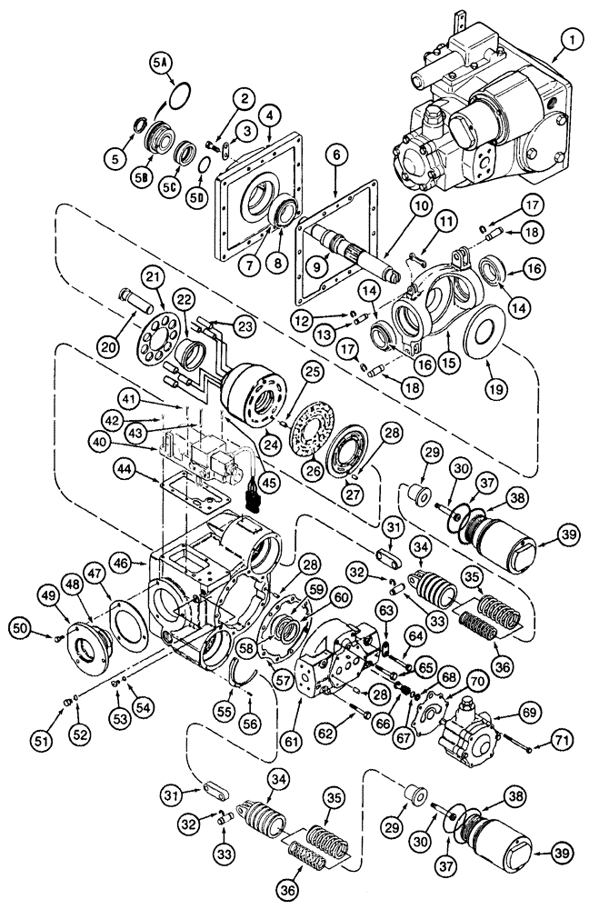 Схема запчастей Case IH 420 - (06-07) - PUMP ASSY - HYDROSTATIC (03) - POWER TRAIN