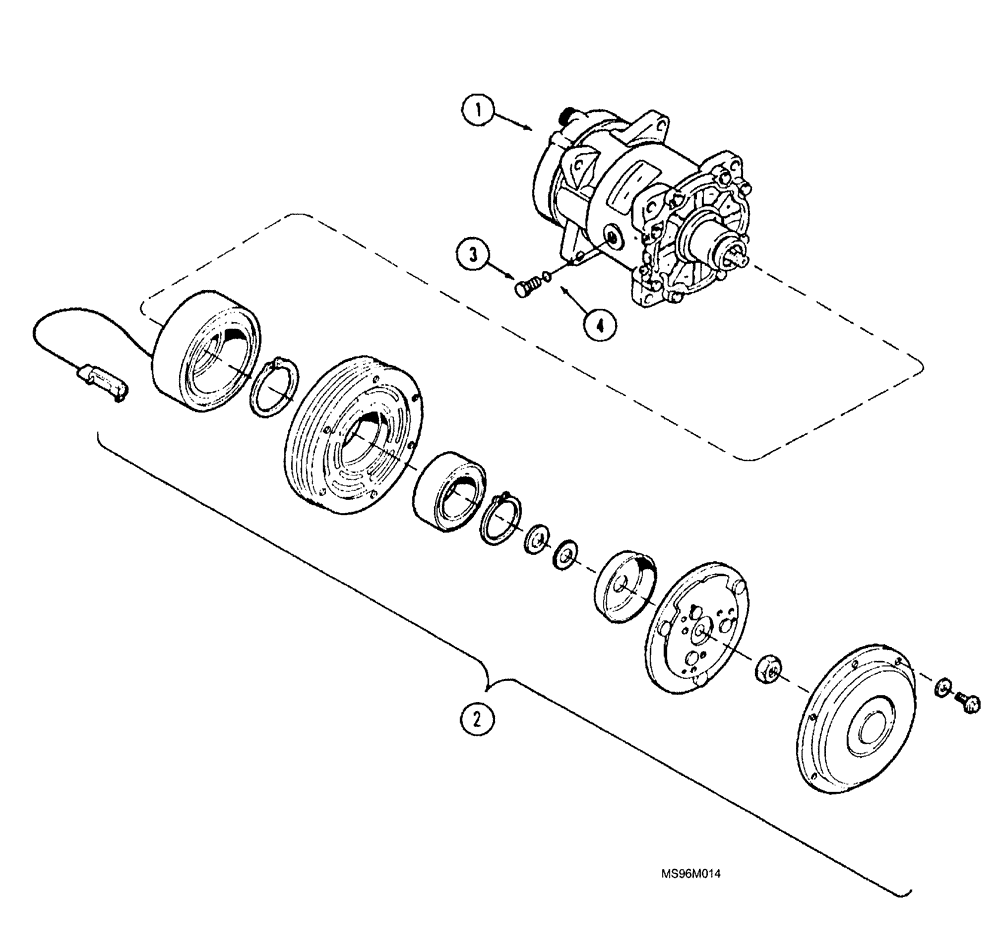 Схема запчастей Case IH SPX3200 - (03-008) - A/C COMPRESSOR ASSEMBLY (50) - CAB CLIMATE CONTROL