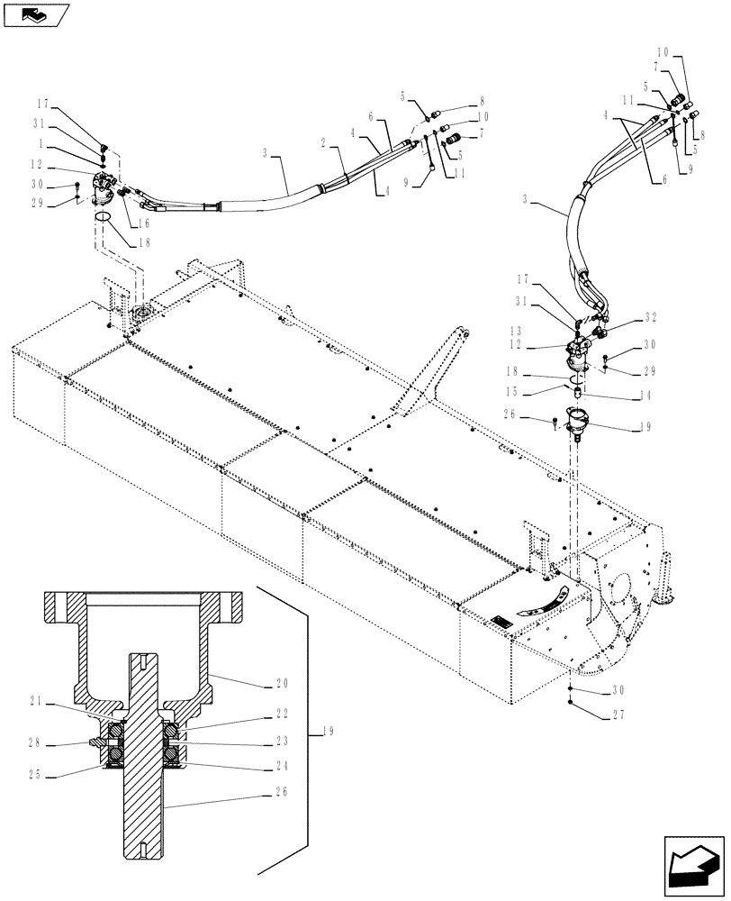 Схема запчастей Case IH RD193 - (35.910.01[01]) - HYDRAULIC SYSTEM, BSN YGG627000 (35) - HYDRAULIC SYSTEMS