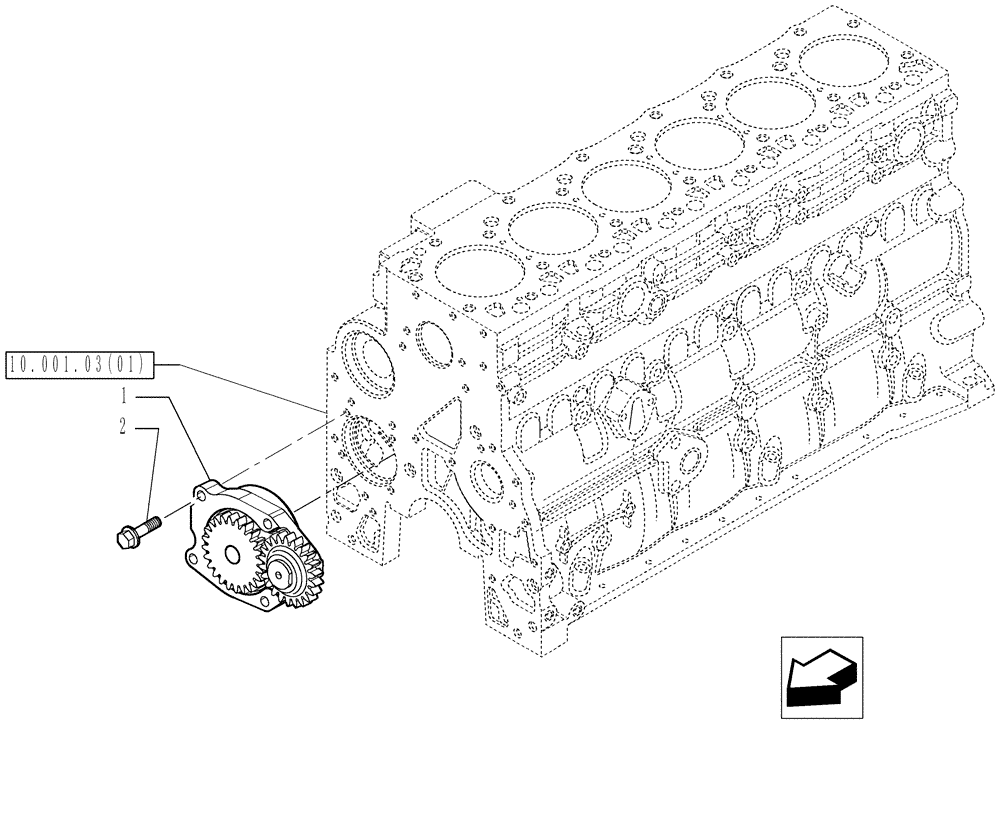 Схема запчастей Case IH P140 - (10.304.01) - OIL PUMP - ENGINE (10) - ENGINE