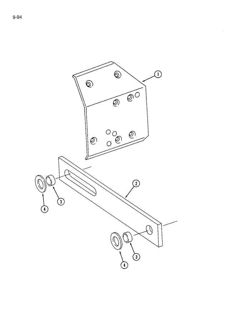 Схема запчастей Case IH 7200 - (9-094) - HITCH BUMPER PLATE AND STABILIZER, FOR DRILLS WITH MULTIPLE (09) - CHASSIS/ATTACHMENTS