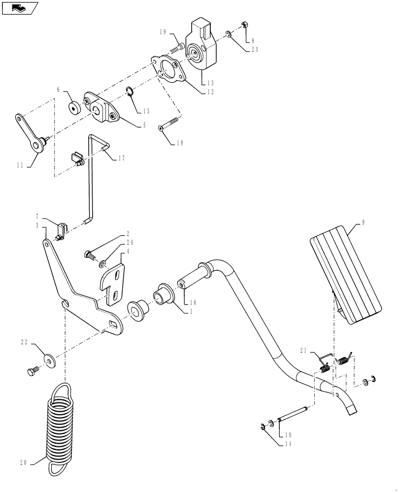 Схема запчастей Case IH TITAN 3530 - (10.220.01) - THROTTLE GROUP (10) - ENGINE