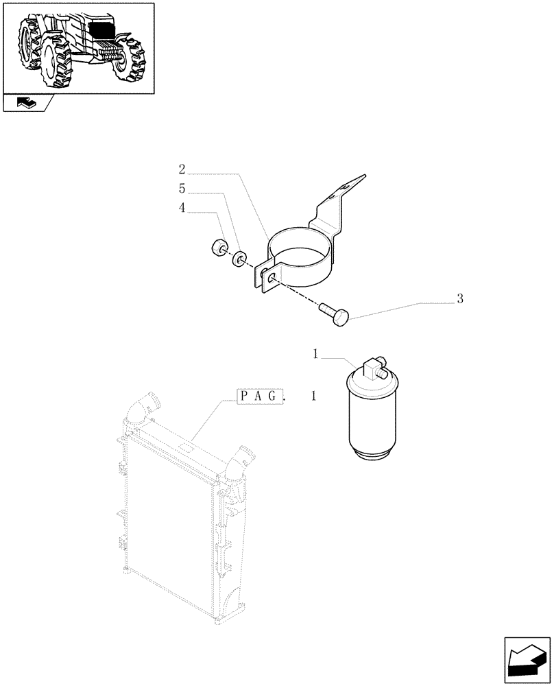 Схема запчастей Case IH PUMA 125 - (1.17.0[02]) - DEHYDRATING FILTER FOR AIR CONDITIONED - C6663 (02) - ENGINE EQUIPMENT