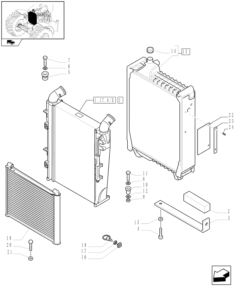 Схема запчастей Case IH PUMA 115 - (1.17.0[01A]) - RADIATOR, COOLING SYSTEM & RELATED PARTS - D5790 - C6266 (02) - ENGINE EQUIPMENT