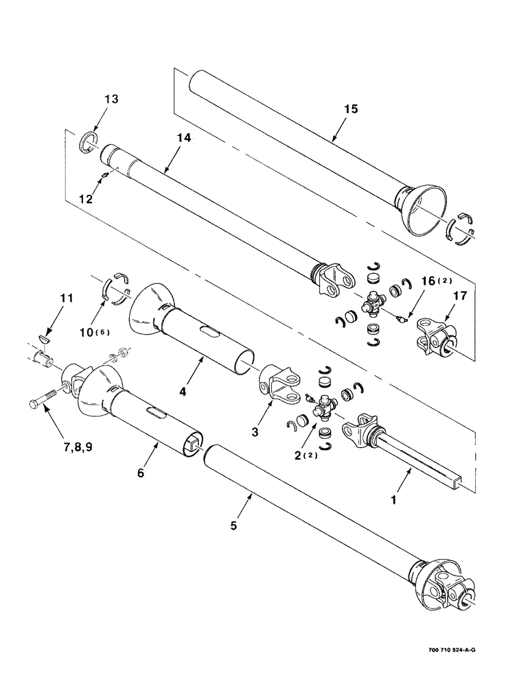 Схема запчастей Case IH 8820 - (2-02) - HEADER DRIVELINE ASSEMBLY, NEAPCO (09) - CHASSIS