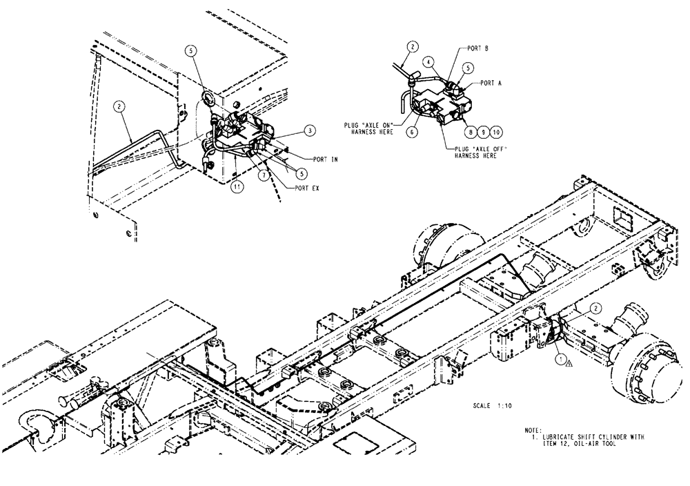 Схема запчастей Case IH FLX4510 - (07-010) - SHIFT GROUP, 2-SPEED, AIR "SERIAL # 6700 AND LATER" Pneumatics