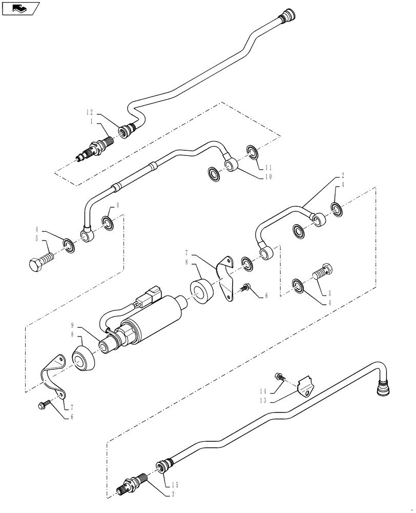 Схема запчастей Case IH 4420 - (03-027) - PUMP FUEL TRANSFER (01) - ENGINE