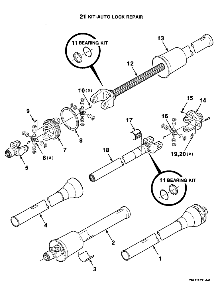 Схема запчастей Case IH RS551 - (2-02) - IMPLEMENT DRIVELINE ASSEMBLY, 540 RPM Driveline