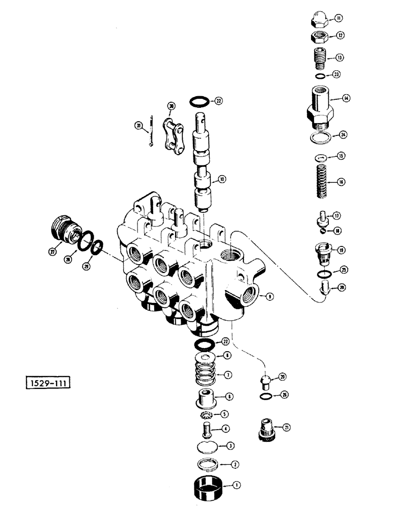 Схема запчастей Case IH 1529 - (147A) - CONTROL VALVE STARTING FROM UP TO 3755880 