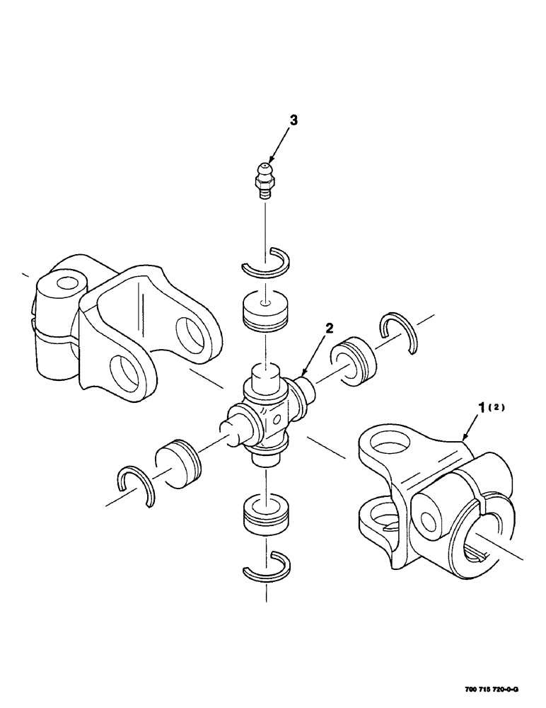 Схема запчастей Case IH SC414 - (2-38) - U-JOINT ASSEMBLY, (700715720 U-JOINT ASSEMBLY COMPLETE) (09) - CHASSIS