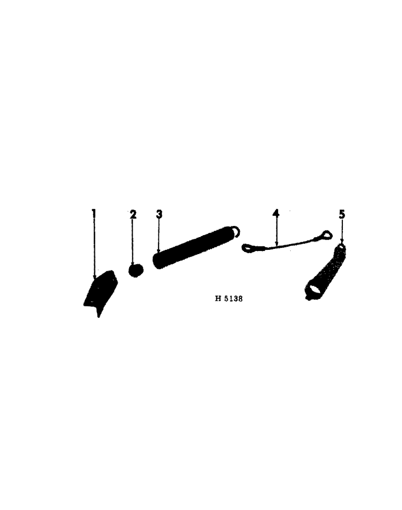 Схема запчастей Case IH 100 - (03-12[B]) - REAR WHEEL RETURN SPRING ATTACHMENT 