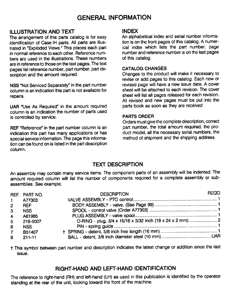Схема запчастей Case IH 16 - (01B) - GENERAL INFORMATION 