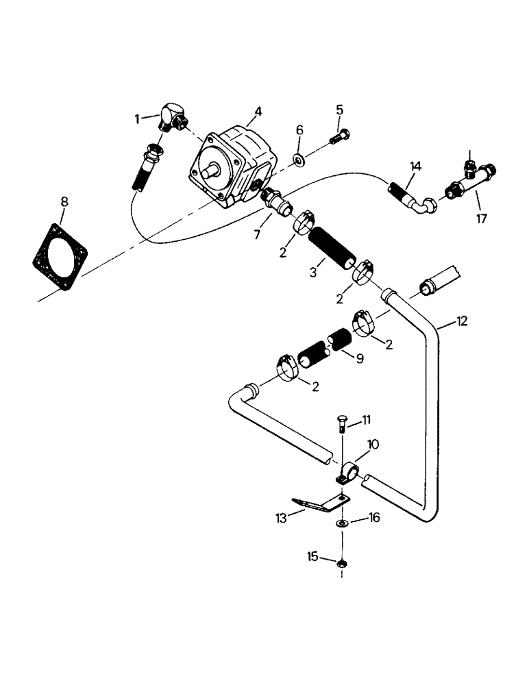 Схема запчастей Case IH PT225 - (08-15) - PT 350 HYDRAULIC PUMP MOUNTING (07) - HYDRAULICS