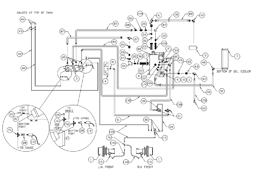 Схема запчастей Case IH PATRIOT WT - (06-002) - HYDRAULIC PLUMBING - HYDROSTATIC PUMP - 7-BANK VALVE Hydraulic Plumbing