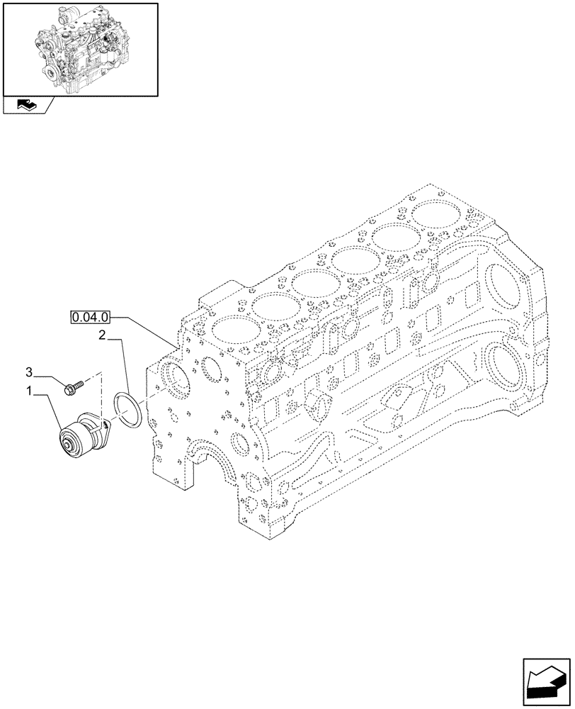 Схема запчастей Case IH PUMA 165 - (0.32.0) - WATER PUMP (01) - ENGINE