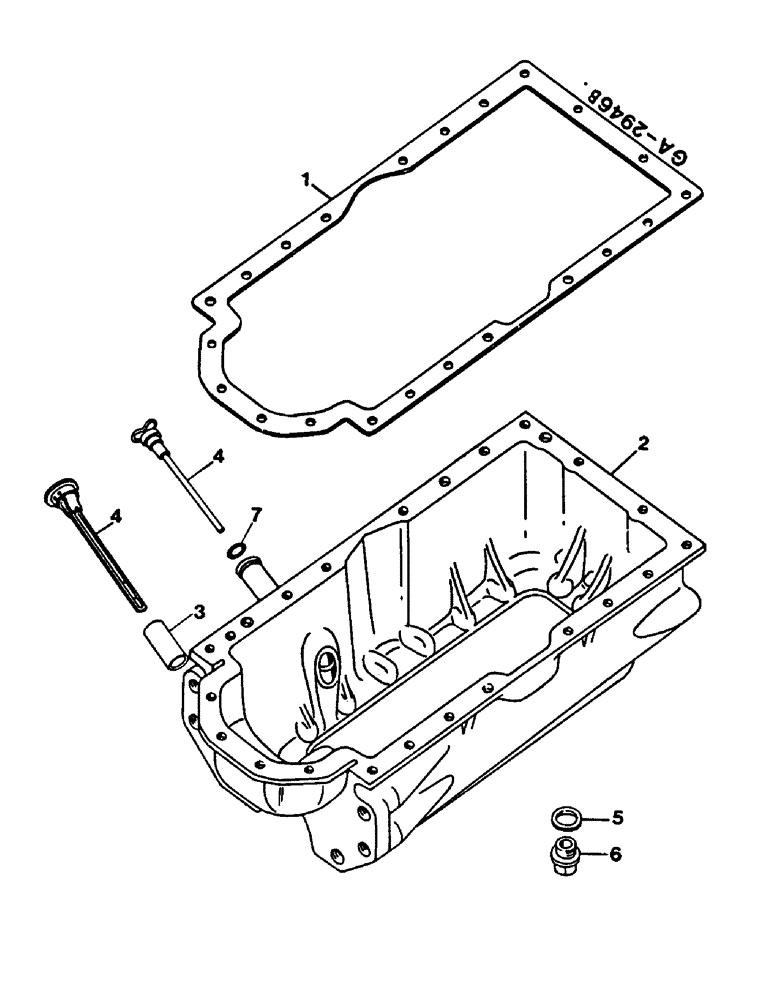 Схема запчастей Case IH 744 - (3B03) - OIL PAN Power