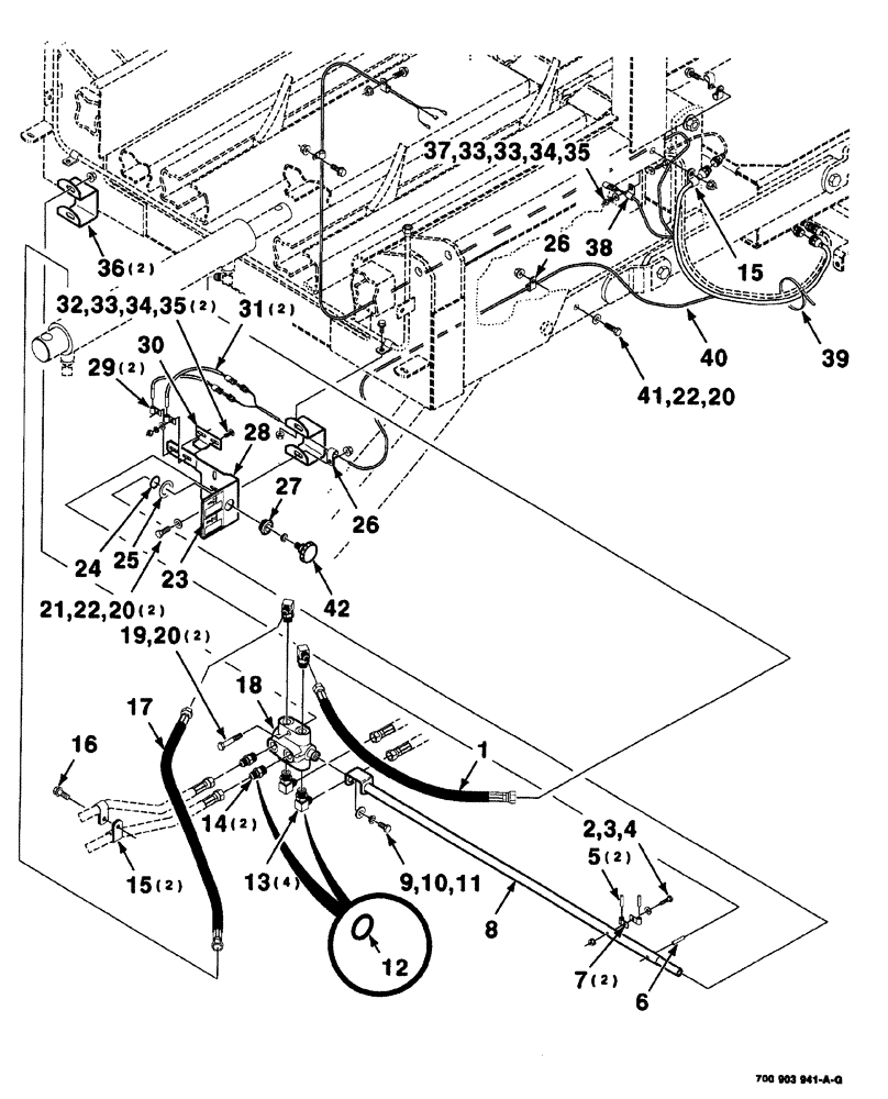 Схема запчастей Case IH 8575 - (09-028) - SELECTOR VALVE KIT, HK40897 SELECTOR VALVE KIT COMPLETE-TO BE, ORDERED THRU WHOLEGOODS ONLY Decals & Attachments