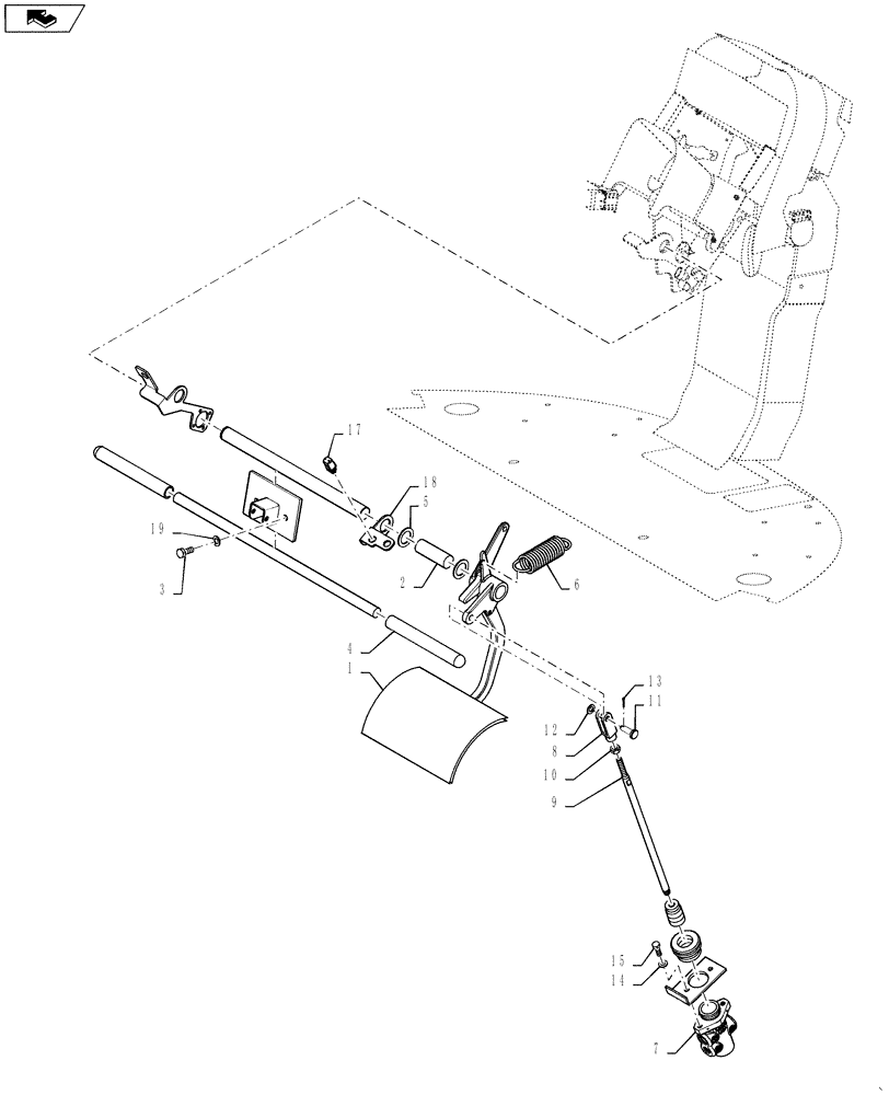 Схема запчастей Case IH 4430 - (33.202.01) - BRAKE CONTROL (33) - BRAKES & CONTROLS