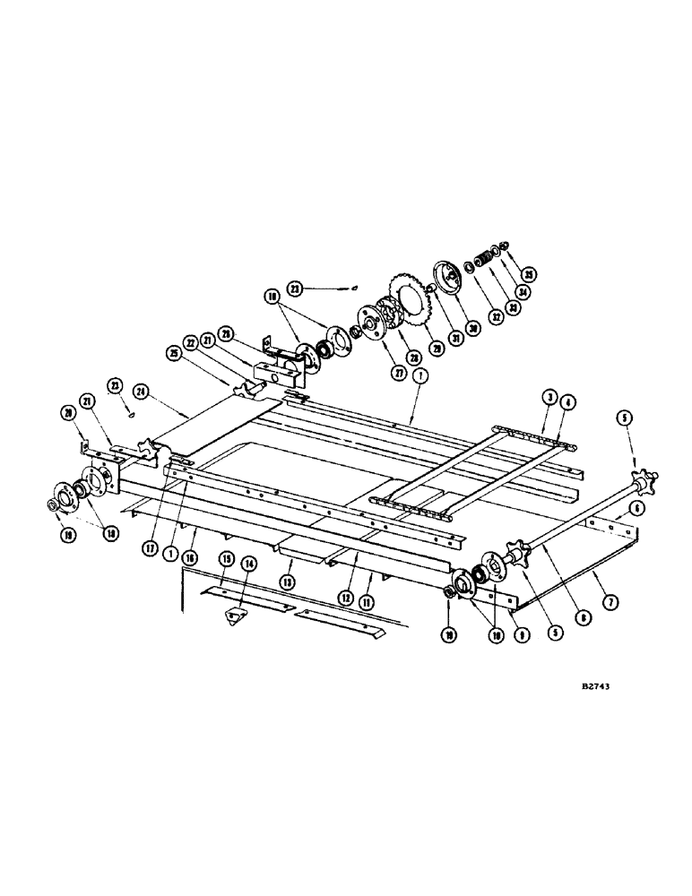 Схема запчастей Case IH 1060 - (143A) - CONVEYOR RAKE AND DRIVE, SERIAL NUMBER 8334601 AND AFTER (66) - THRESHING