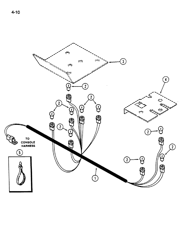 Схема запчастей Case IH 1620 - (4-010) - CONSOLE BACK LIGHTING HARNESS (06) - ELECTRICAL