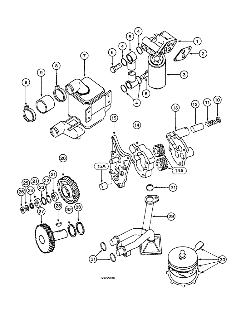 Схема запчастей Case IH D-310 - (5-112) - OIL COOLER, FILTER AND PUMP, 616 AND 622 COTTON PICKERS 