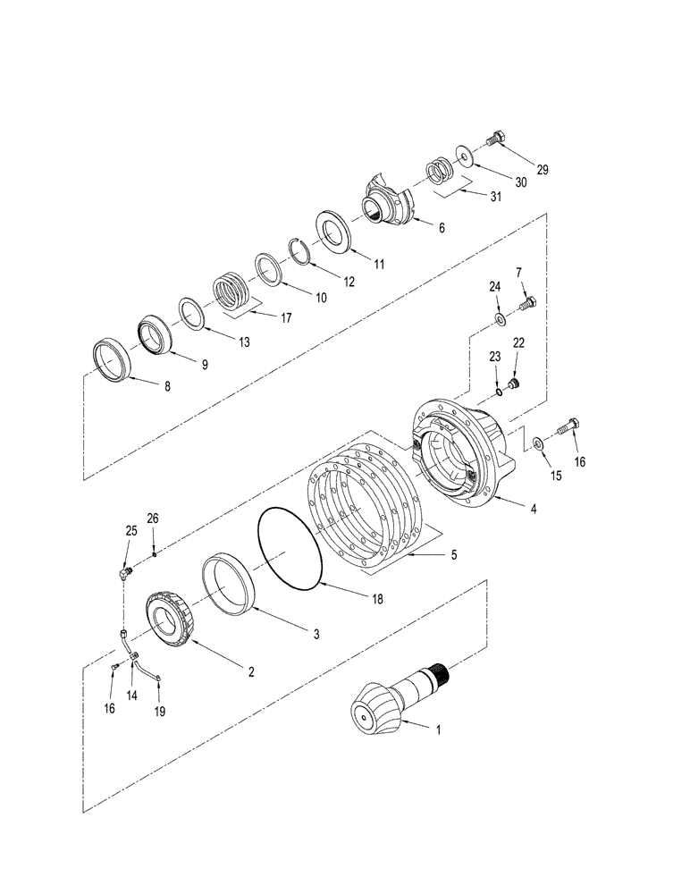 Схема запчастей Case IH STX500 - (06-74) - 500 SERIES AXLE ASSEMBLY - REAR COVER (06) - POWER TRAIN