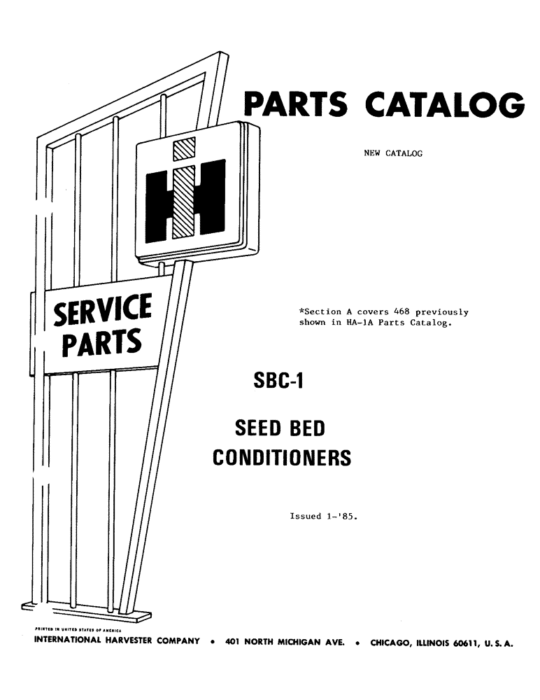Схема запчастей Case IH 468 - (1-A) - PARTS CATALOG 