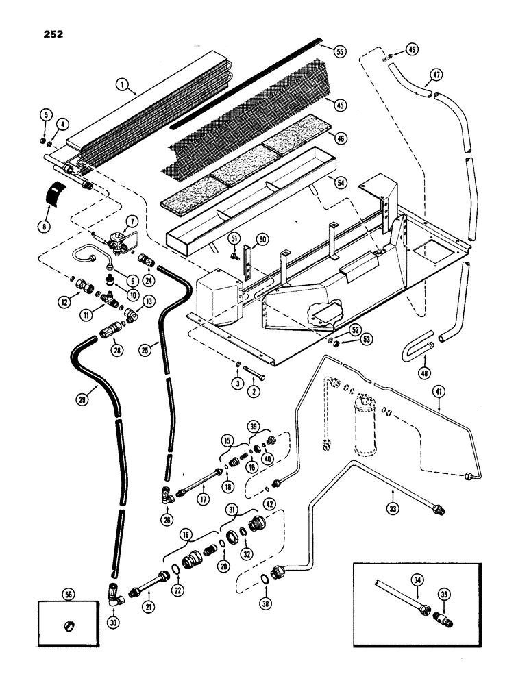 Схема запчастей Case IH 1170 - (252) - CAB, PLENUM, WITH AIR CONDITIONER, HINSON (09) - CHASSIS/ATTACHMENTS