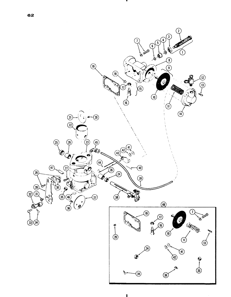 Схема запчастей Case IH 730 SERIES - (062) - A21229 CARBURETOR, 251 L.P. ENGINE, GROVE (03) - FUEL SYSTEM