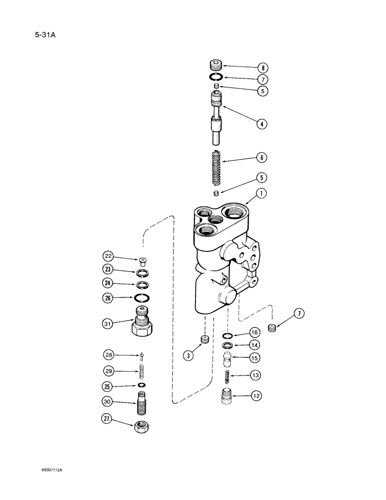 Схема запчастей Case IH 7140 - (5-031A) - STEERING PRIORITY VALVE ASSEMBLY, 1994591C3 (05) - STEERING