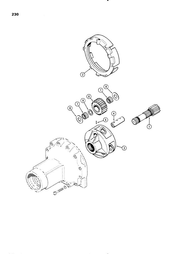 Схема запчастей Case IH 1270 - (230) - REAR AXLE PLANETARY CONVERSION KIT (06) - POWER TRAIN