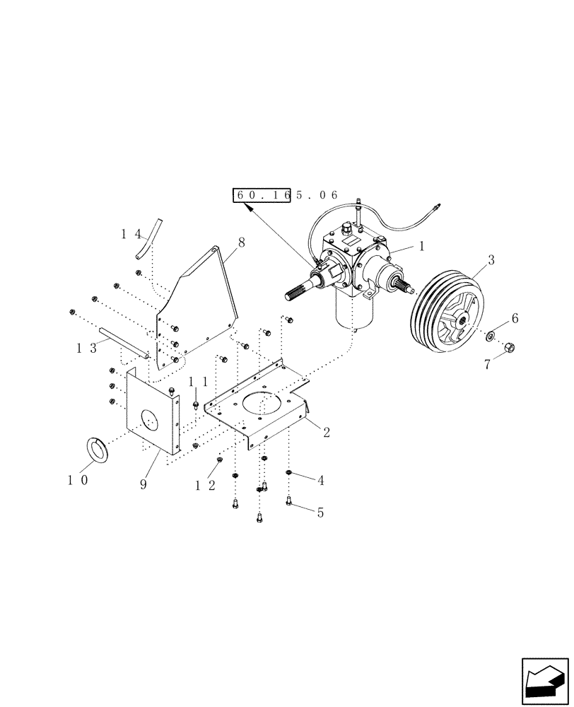 Схема запчастей Case IH 5130 - (60.150.13[01]) - GEARBOX ASSY - FEEDER DRIVE (60) - PRODUCT FEEDING