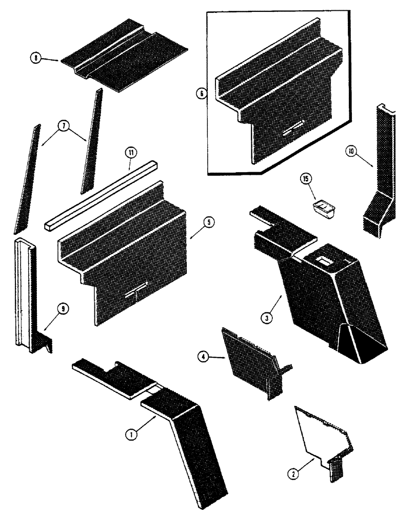 Схема запчастей Case IH 1570 - (288) - CAB, ACOUSTICAL COVERS (09) - CHASSIS/ATTACHMENTS