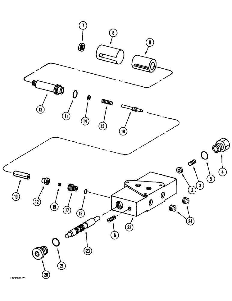 Схема запчастей Case IH 1670 - (8-66) - FEEDER AND SEPARATOR CLUTCH VALVE, CONTROL CONCEPTS (07) - HYDRAULICS