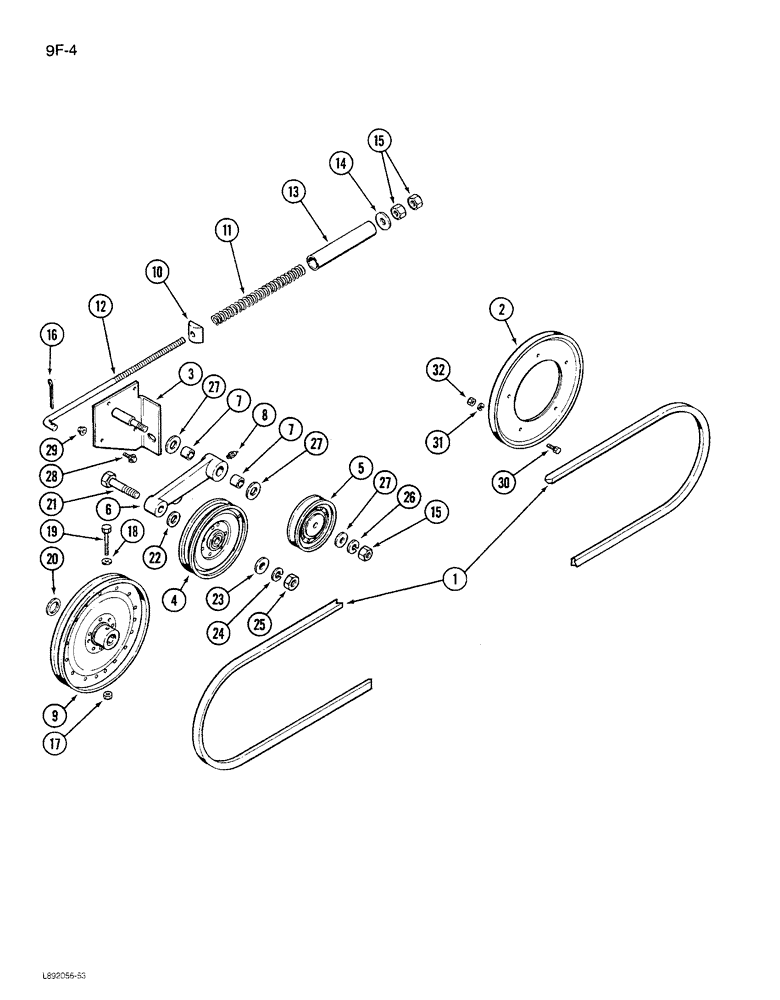 Схема запчастей Case IH 1680 - (9F-04) - STRAW SPREADER DRIVE, PRIOR TO P.I.N. JJC0047025 (19) - STRAW SPREADER & CHOPPER