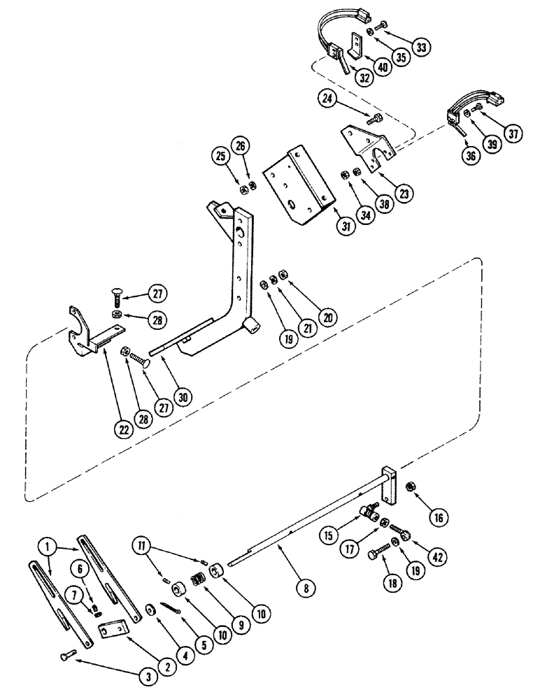 Схема запчастей Case IH 4694 - (6-154) - CLUTCH CROSS SHAFT AND MICRO SWITCHES (06) - POWER TRAIN