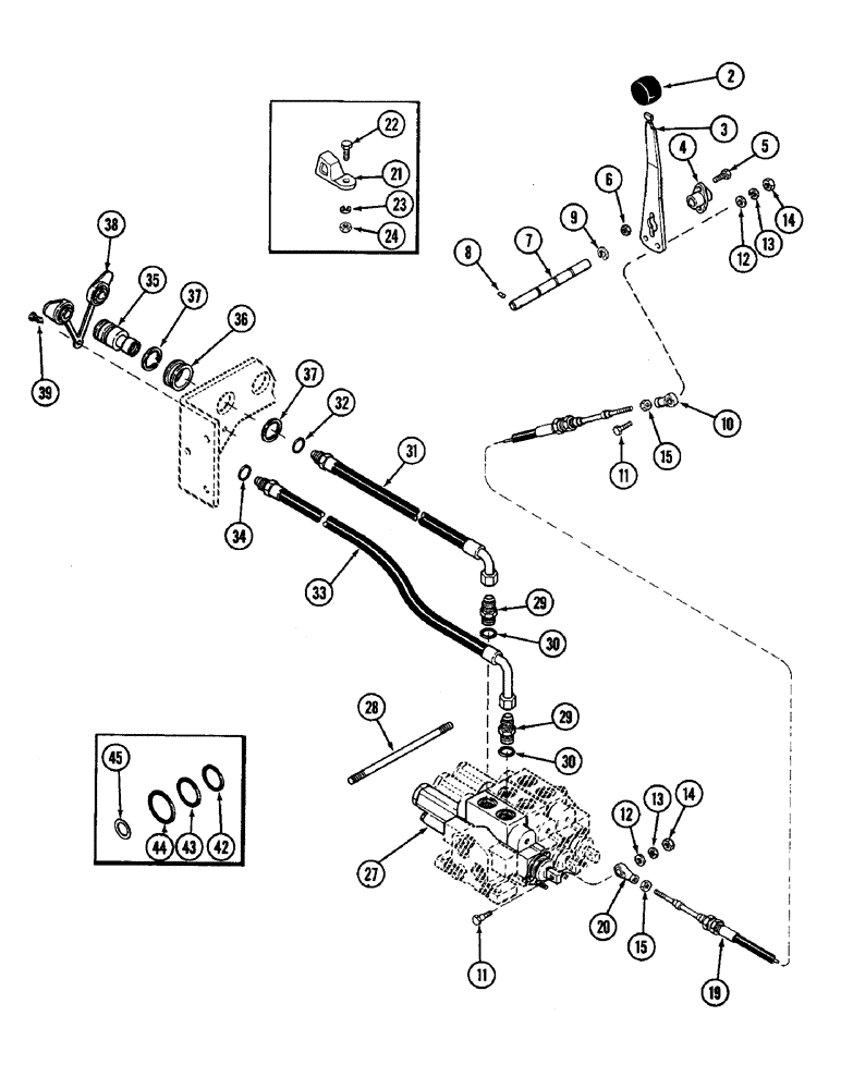 Схема запчастей Case IH 4890 - (8-298) - REMOTE HYDRAULIC ATTACHMENT, THIRD CIRCUIT, P.I.N. 8860450 & AFTER (08) - HYDRAULICS