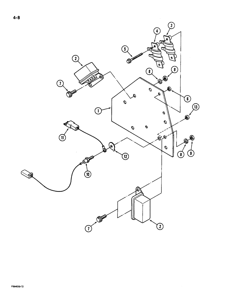 Схема запчастей Case IH 9190 - (4-08) - RELAY PANEL (04) - ELECTRICAL SYSTEMS