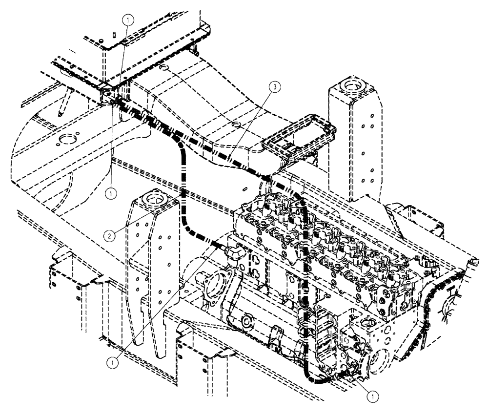 Схема запчастей Case IH TITAN 3020 - (02-029) - HEATER HOSE GROUP (01) - ENGINE