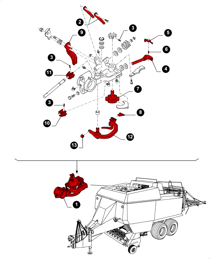 Схема запчастей Case IH LBX322S - (00.00LB006[01]) - MAINTENANCE PARTS, KNOTTERS - C479 (00) - GENERAL