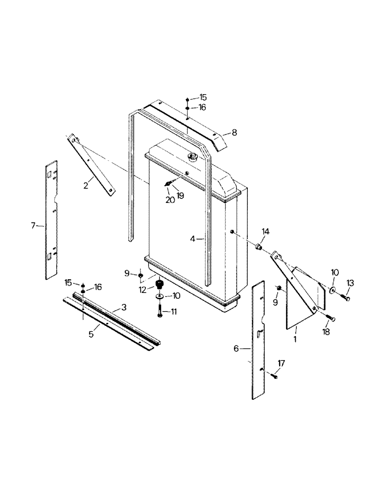 Схема запчастей Case IH STEIGER - (04-13) - RADIATOR MOUNTING (04) - Drive Train