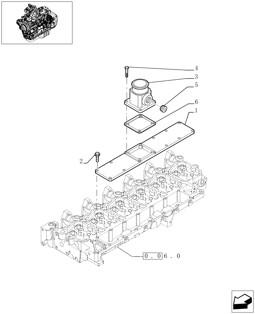 Схема запчастей Case IH F4GE0684C D600 - (0.07.1[01]) - INTAKE MANIFOLD (504064866-54058279) 