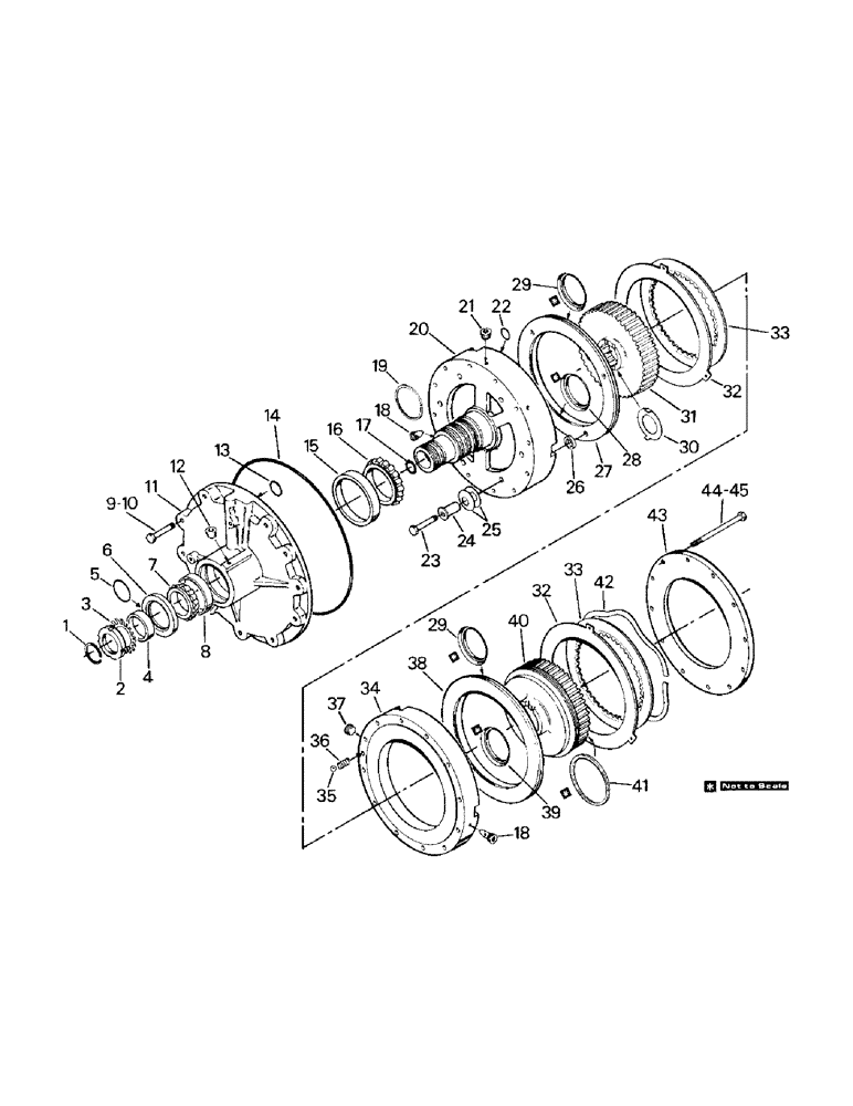 Схема запчастей Case IH CR-1225 - (04-20) - POWER SHIFT CLUTCH ASSEMBLY (04) - Drive Train