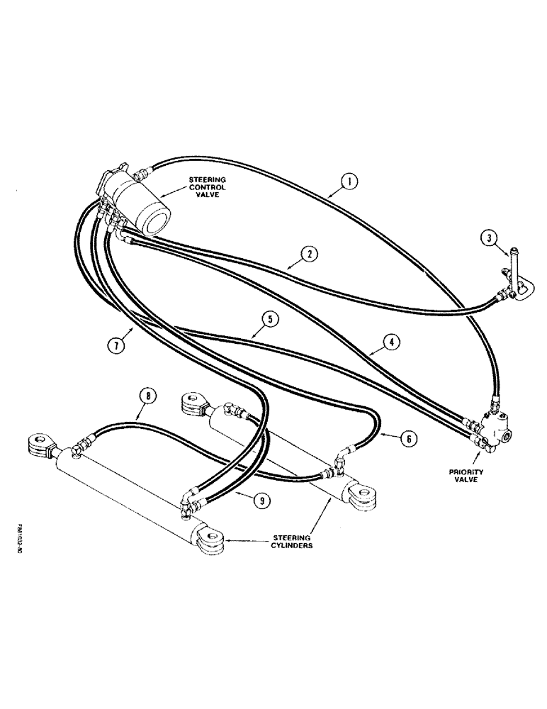 Схема запчастей Case IH 9190 - (1-14) - PICTORIAL INDEX, STEERING HYDRAULICS (00) - PICTORIAL INDEX