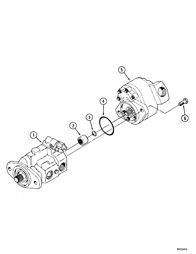 Схема запчастей Case IH 9350 - (8-22) - HYDRAULIC TANDEM PUMP ASSEMBLY (08) - HYDRAULICS