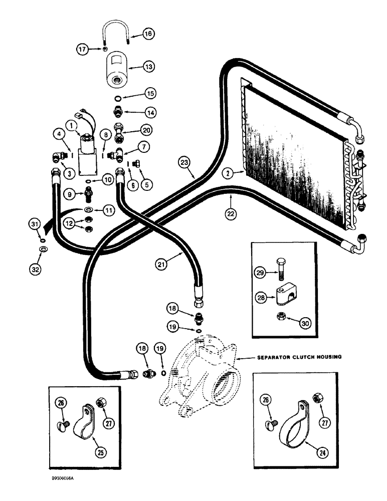 Схема запчастей Case IH 1688 - (8-70) - SEPARATOR CLUTCH SYSTEM (07) - HYDRAULICS